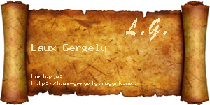 Laux Gergely névjegykártya